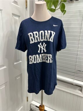 Nike Navy Athletic Cut Tee with White Logo